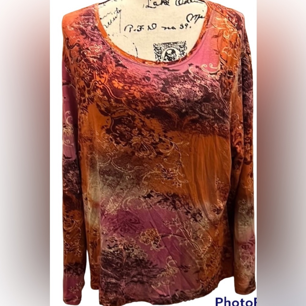 Coldwater Creek RN98156 long sleeve top. It’s very soft and comfy